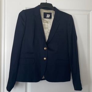 J Crew Navy Wool Blazer